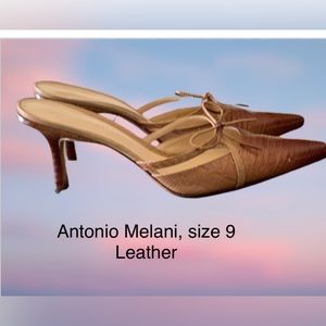 Antonio Melani leather shoes, size 9M.